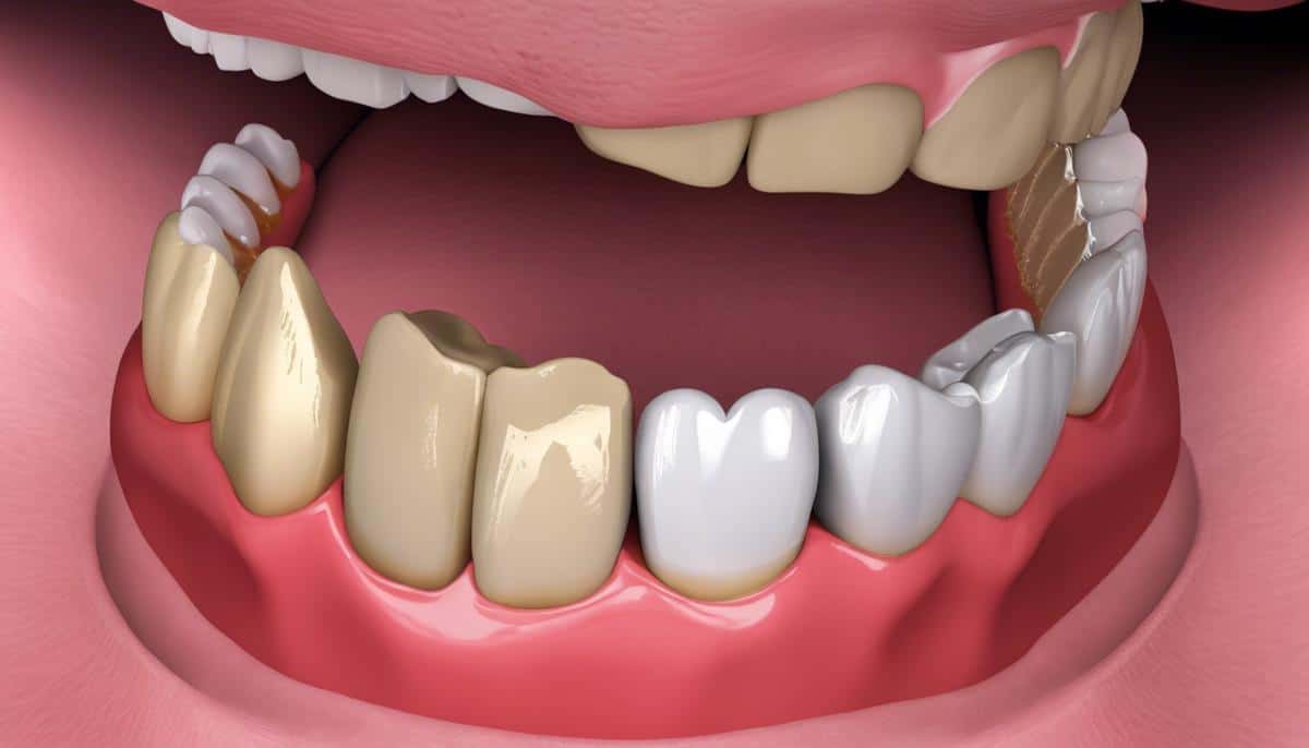 An image showing the various dental restorative materials used, including dental amalgam and composite resins.